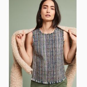 Anthropologie Woven Shell Tank